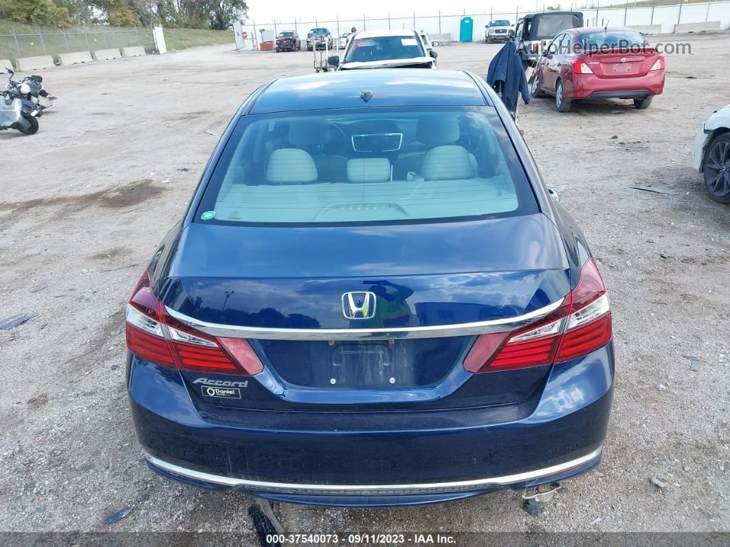2017 Honda Accord Sedan Ex-l Blue vin: 1HGCR2F80HA025595