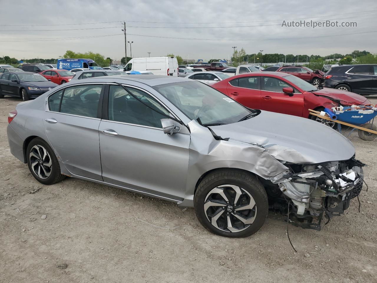 2017 Honda Accord Exl Silver vin: 1HGCR2F80HA026651