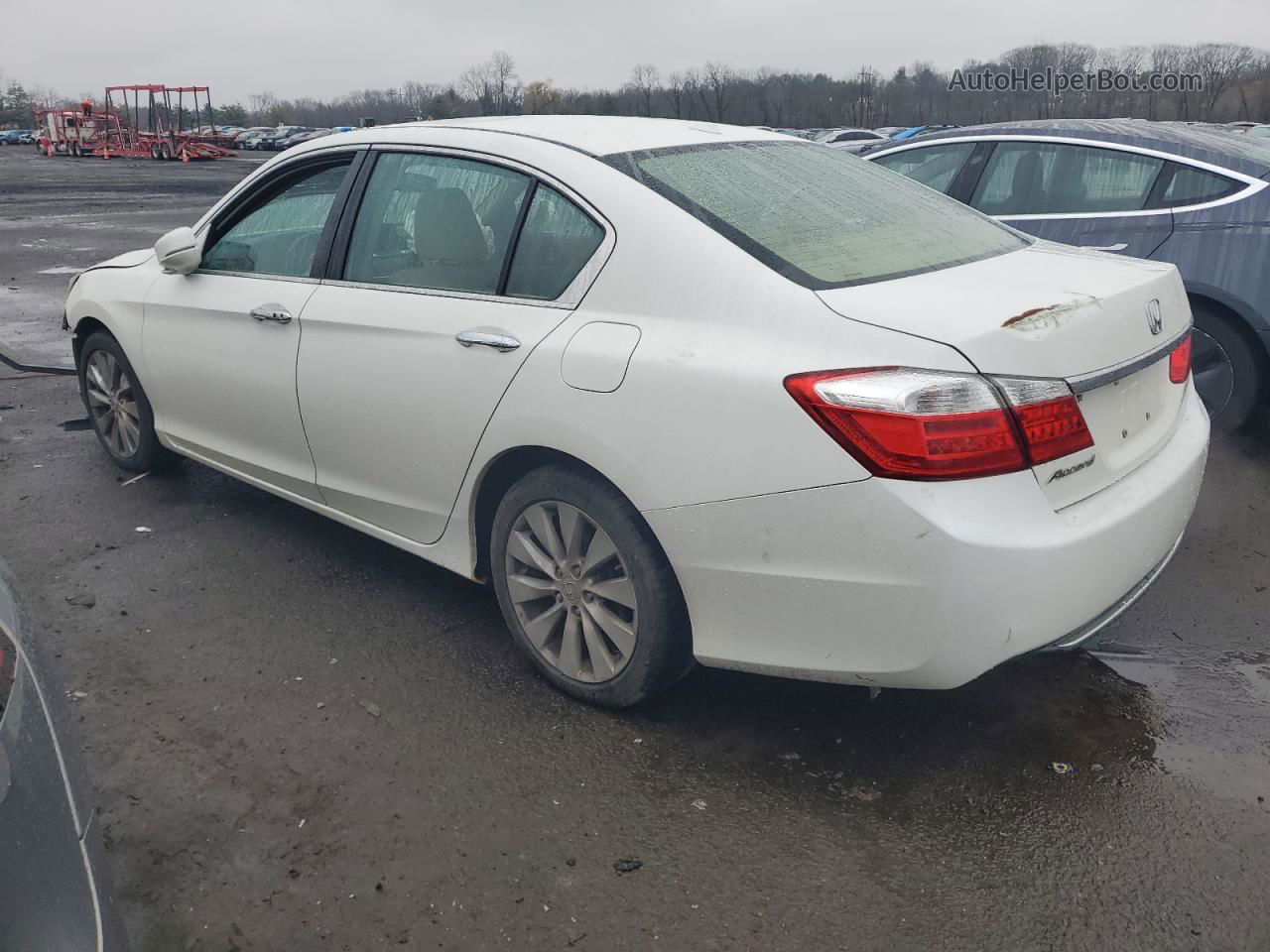 2014 Honda Accord Exl White vin: 1HGCR2F81EA058293