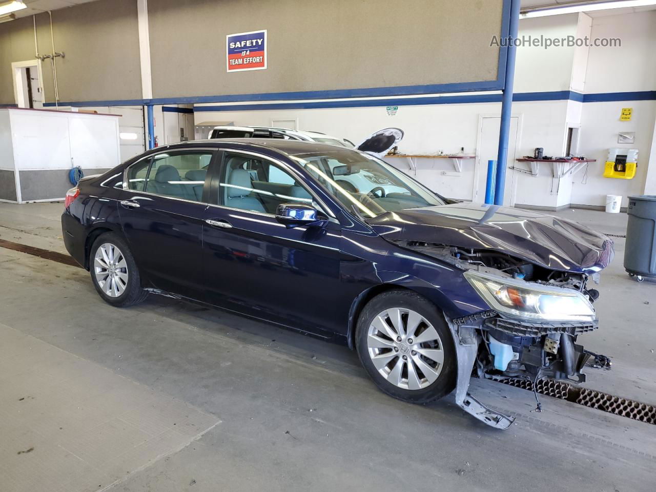 2014 Honda Accord Exl Blue vin: 1HGCR2F81EA101563