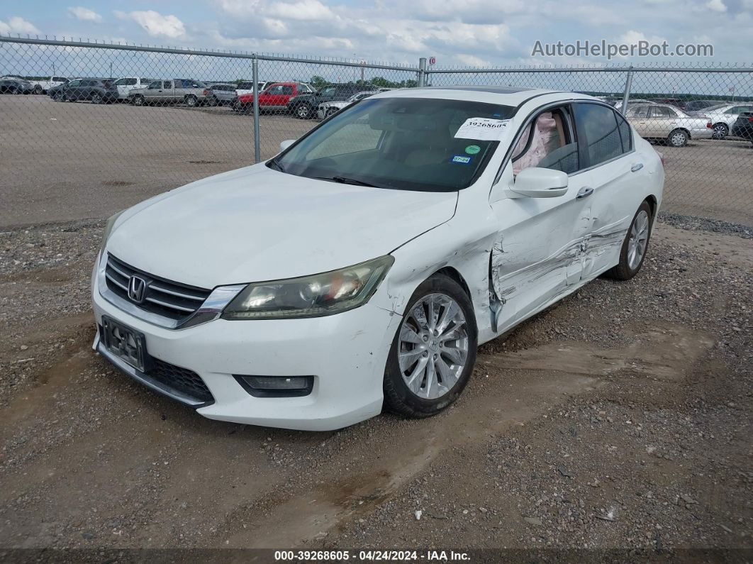 2014 Honda Accord Ex-l White vin: 1HGCR2F81EA112577