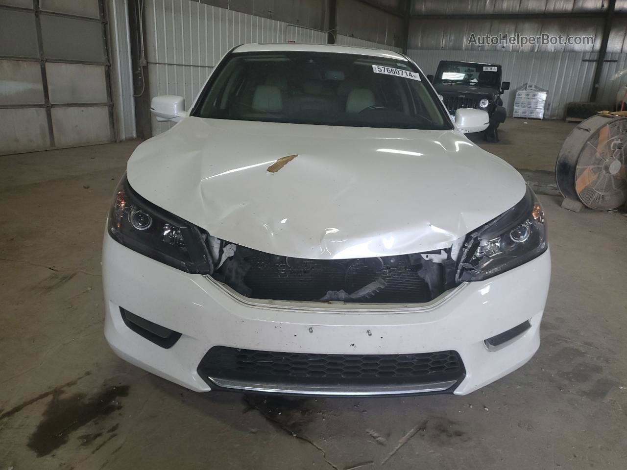 2014 Honda Accord Exl White vin: 1HGCR2F81EA123174