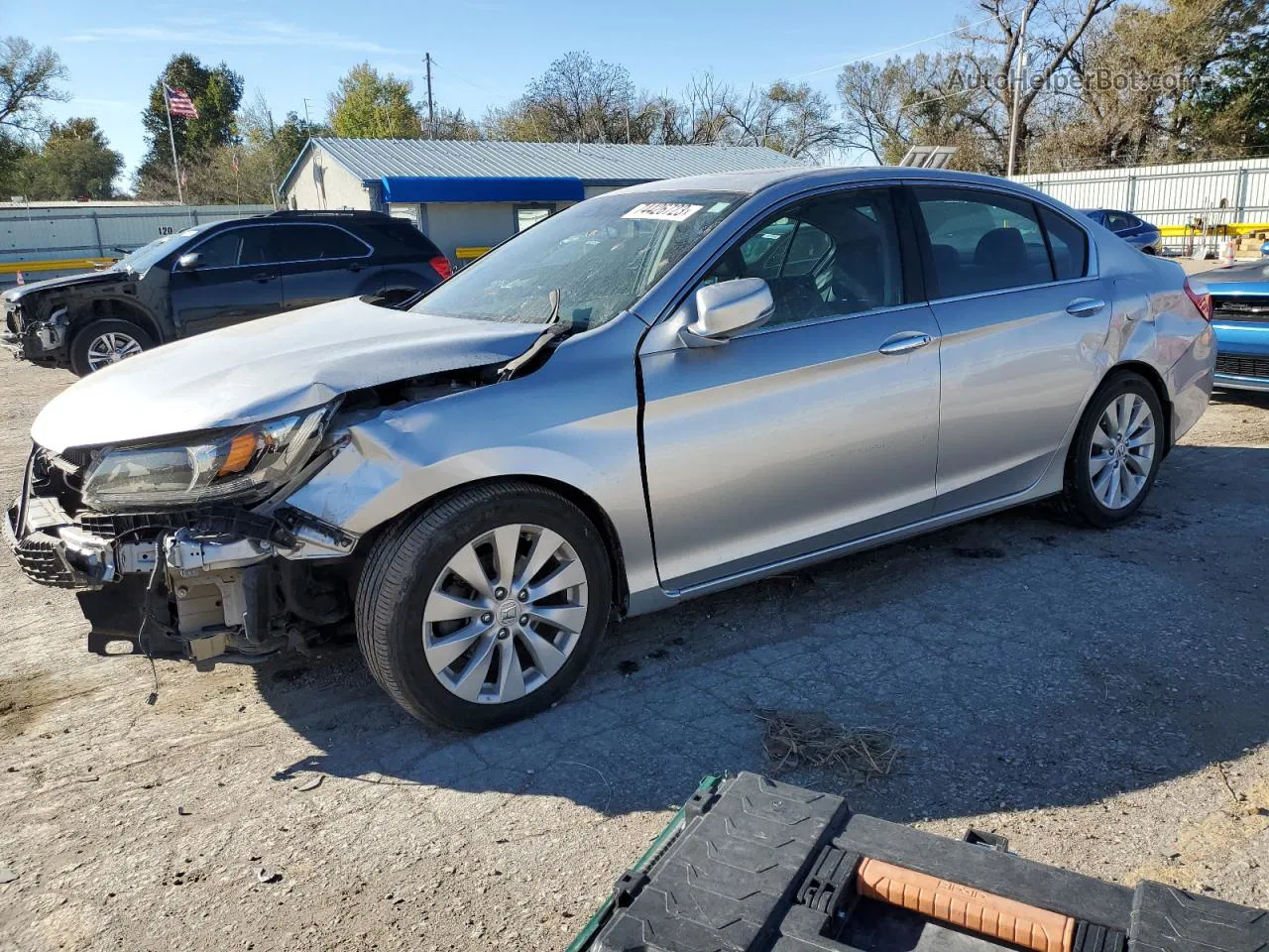 2014 Honda Accord Exl Silver vin: 1HGCR2F81EA126477