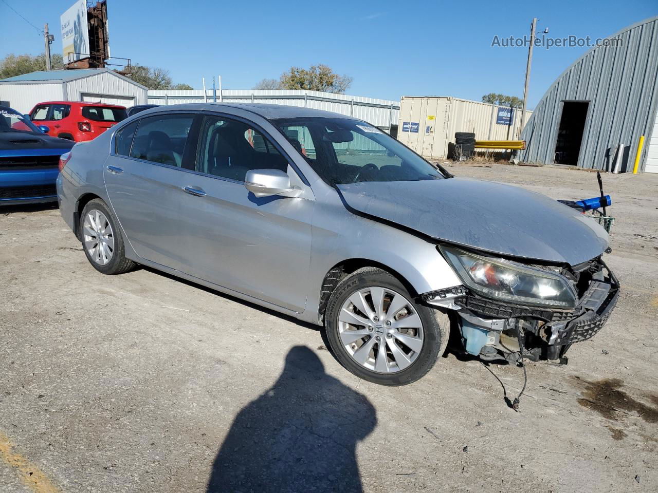 2014 Honda Accord Exl Silver vin: 1HGCR2F81EA126477