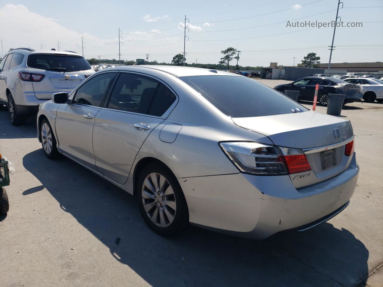 2014 Honda Accord Exl Silver vin: 1HGCR2F81EA137401