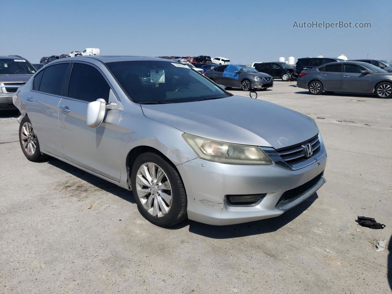 2014 Honda Accord Exl Silver vin: 1HGCR2F81EA137401