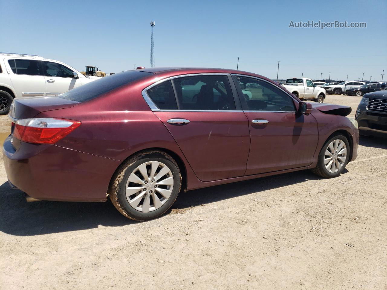 2014 Honda Accord Exl Maroon vin: 1HGCR2F81EA267033