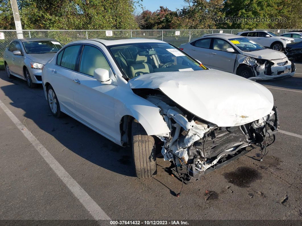 2015 Honda Accord Sedan Ex-l White vin: 1HGCR2F81FA020791