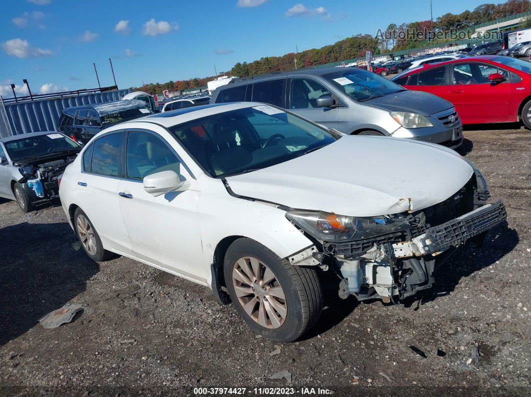 2015 Honda Accord Ex-l White vin: 1HGCR2F81FA052446