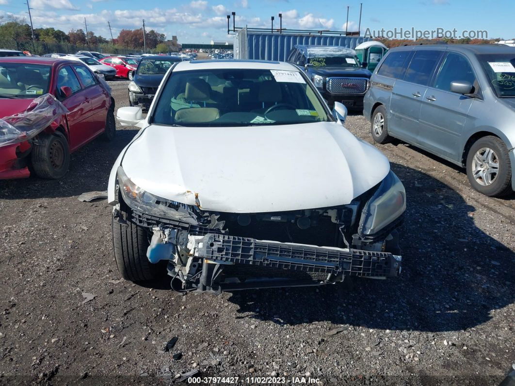 2015 Honda Accord Ex-l White vin: 1HGCR2F81FA052446