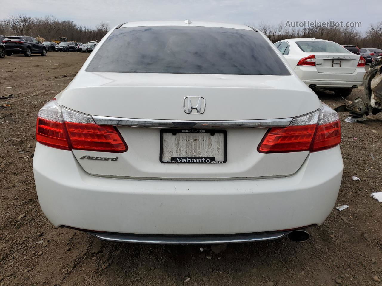 2015 Honda Accord Exl White vin: 1HGCR2F81FA271679