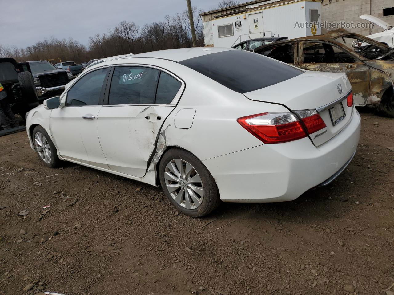 2015 Honda Accord Exl White vin: 1HGCR2F81FA271679