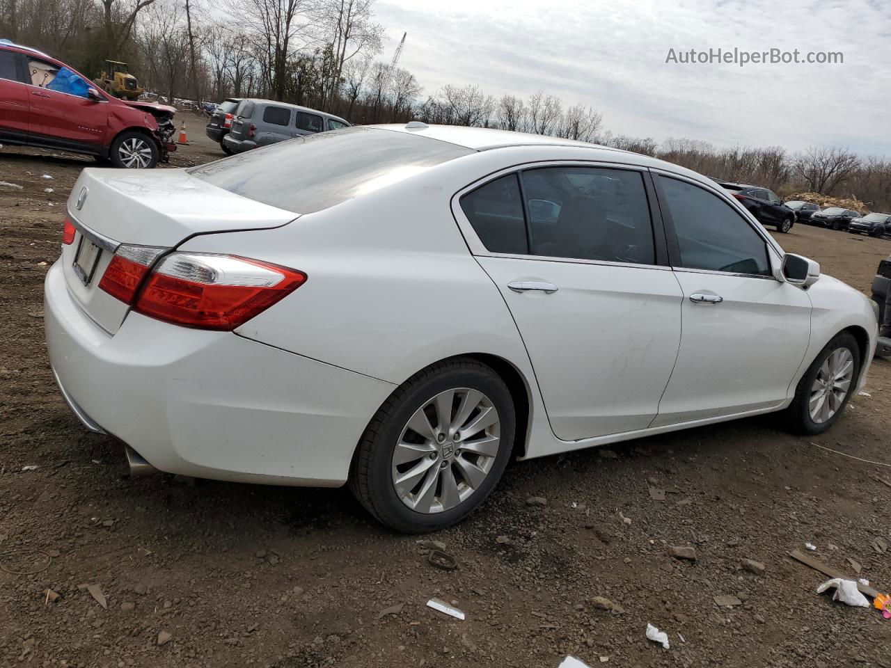 2015 Honda Accord Exl White vin: 1HGCR2F81FA271679