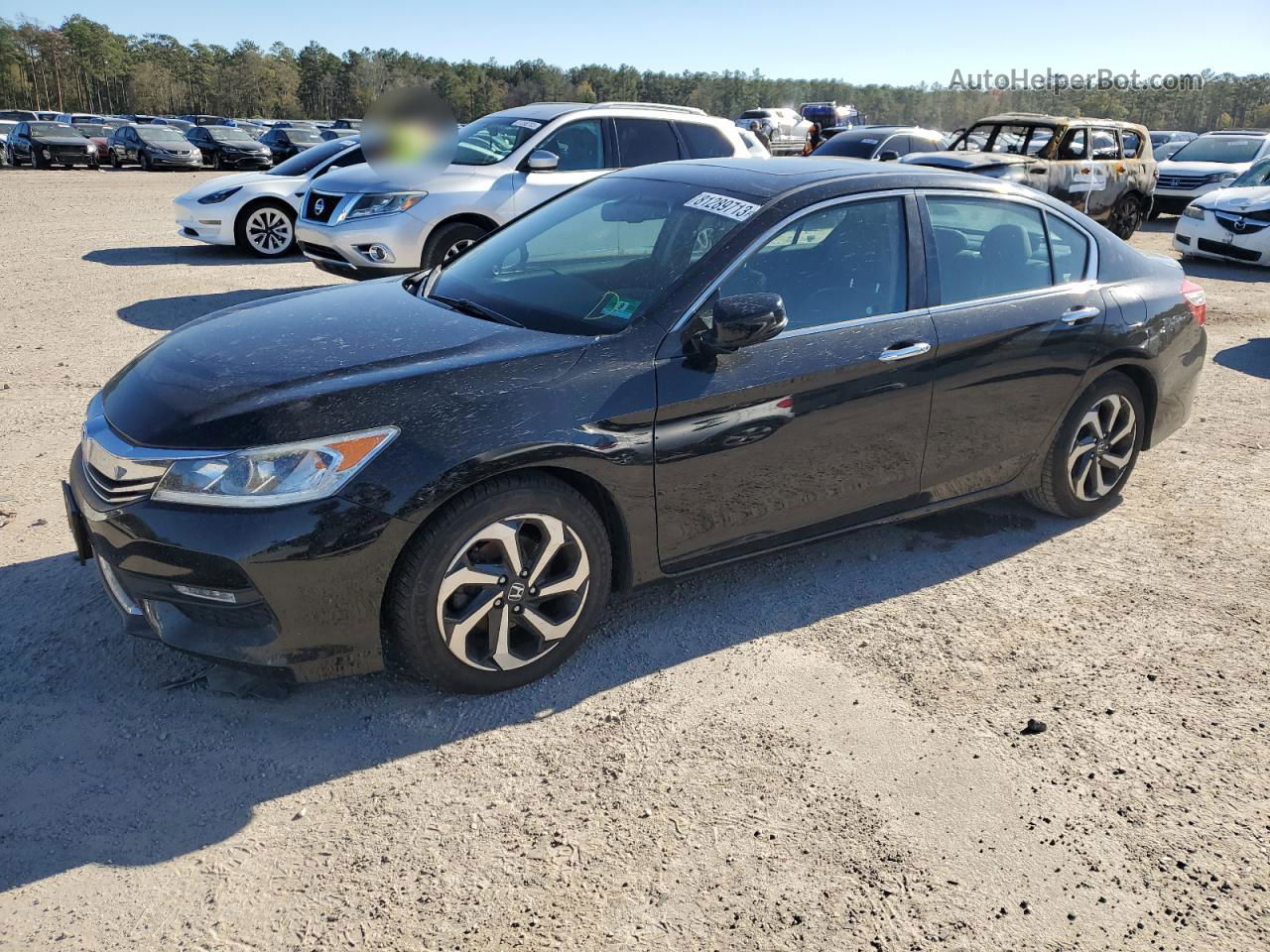 2017 Honda Accord Exl Черный vin: 1HGCR2F81HA047797