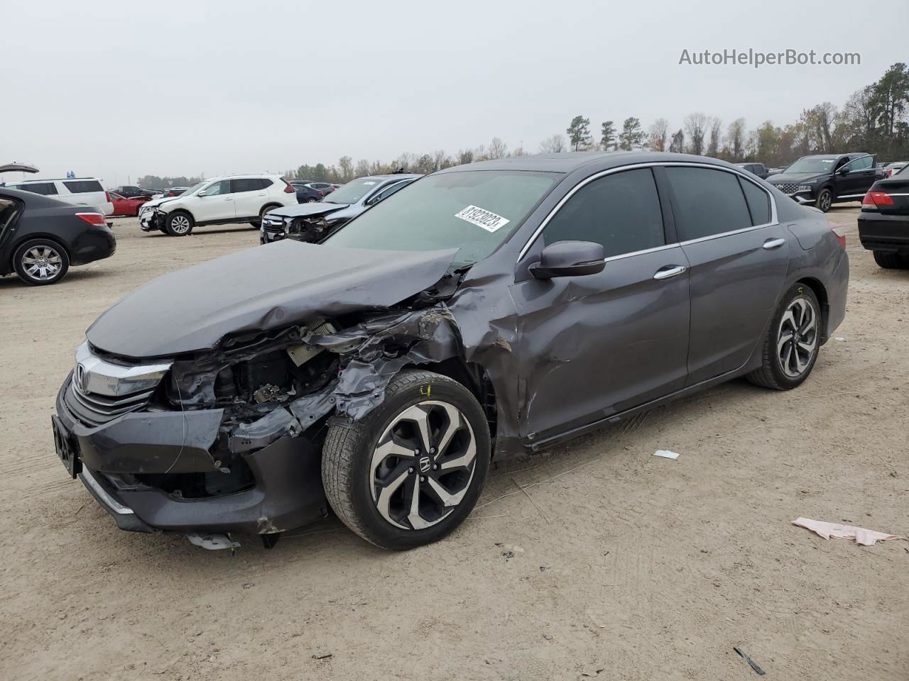 2017 Honda Accord Exl Gray vin: 1HGCR2F81HA074823