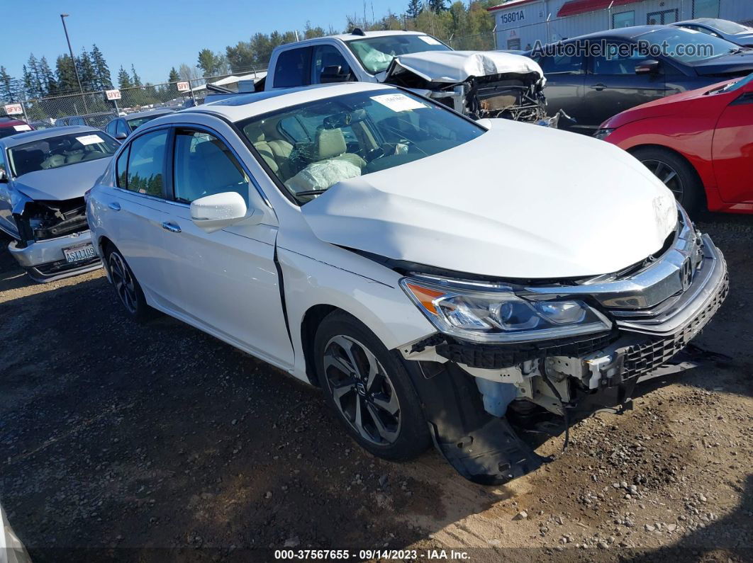 2017 Honda Accord Sedan Ex-l White vin: 1HGCR2F81HA164456