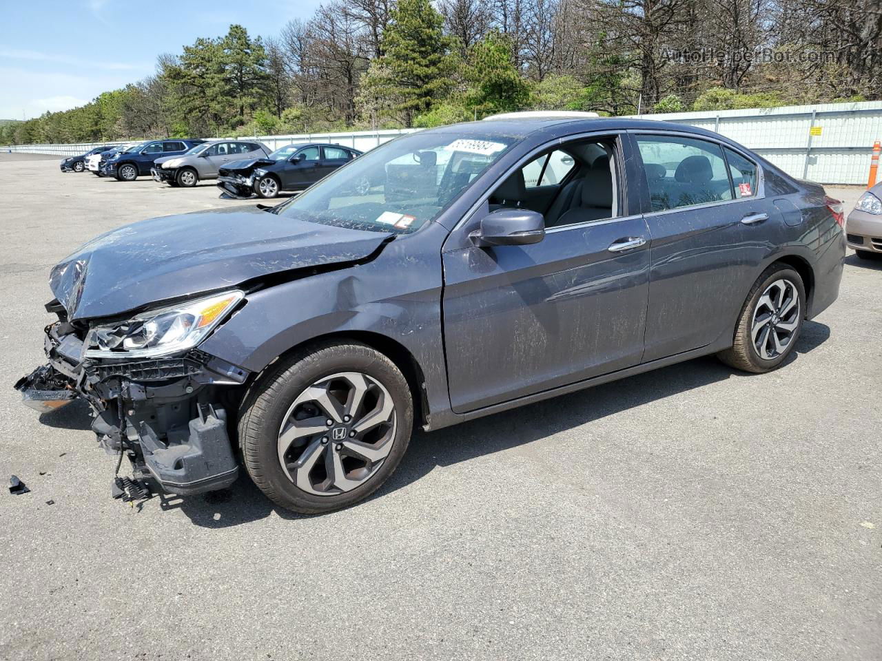 2017 Honda Accord Exl Gray vin: 1HGCR2F81HA201232