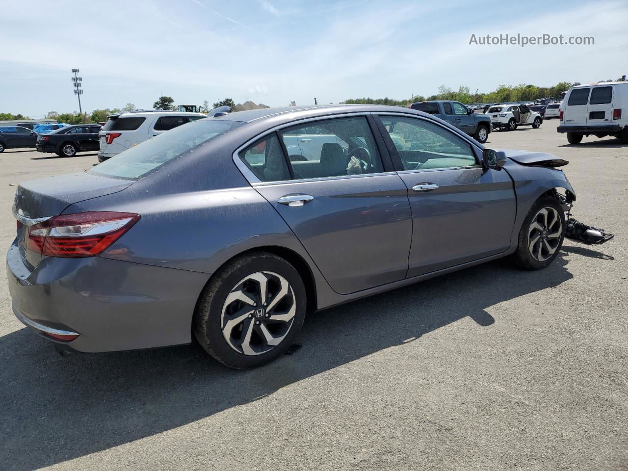 2017 Honda Accord Exl Серый vin: 1HGCR2F81HA201232