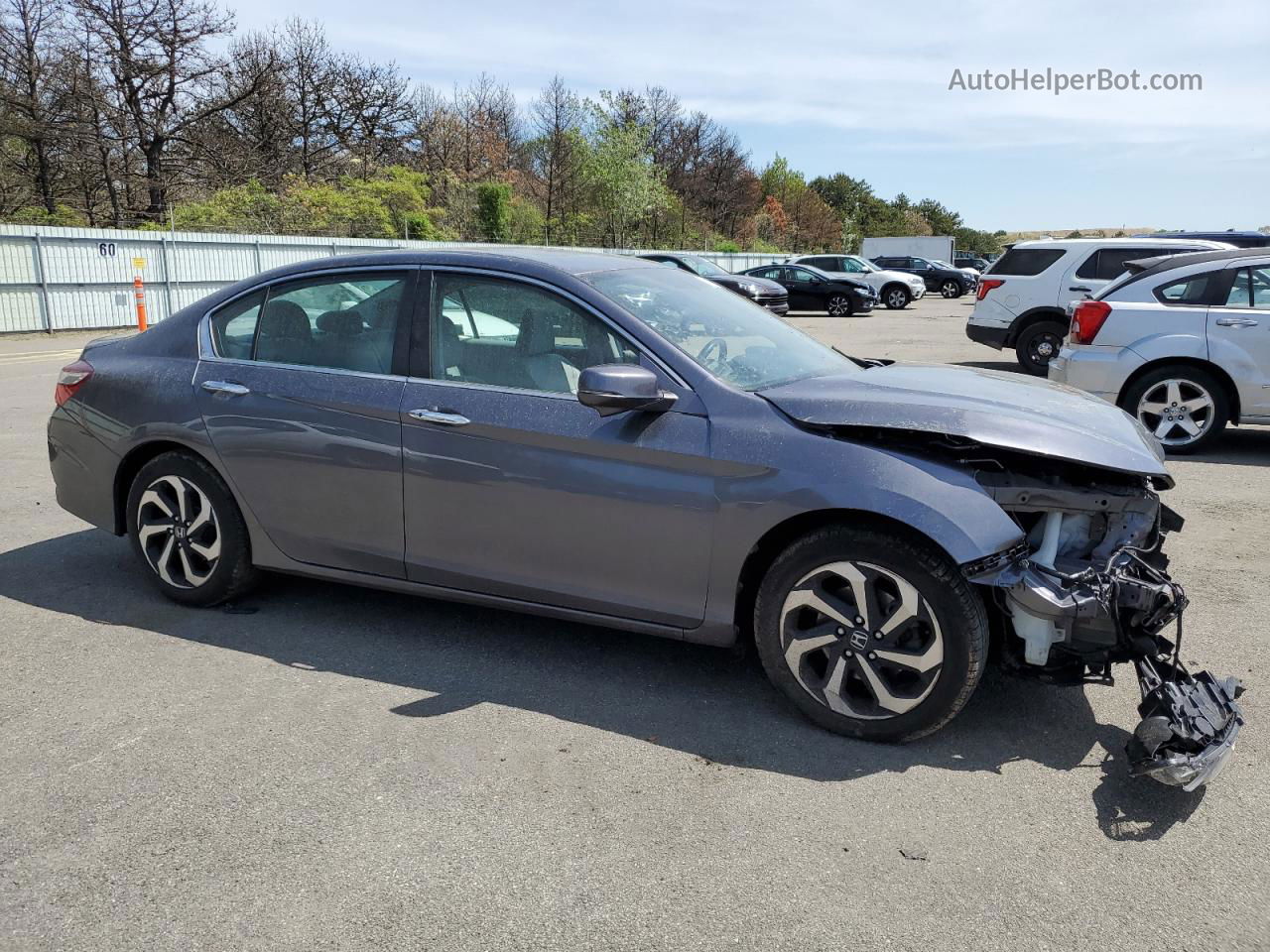 2017 Honda Accord Exl Серый vin: 1HGCR2F81HA201232