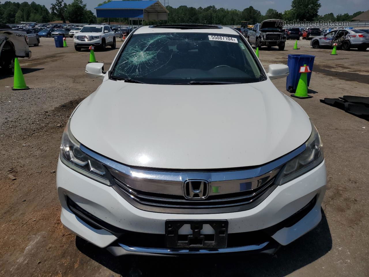 2017 Honda Accord Exl White vin: 1HGCR2F81HA219231