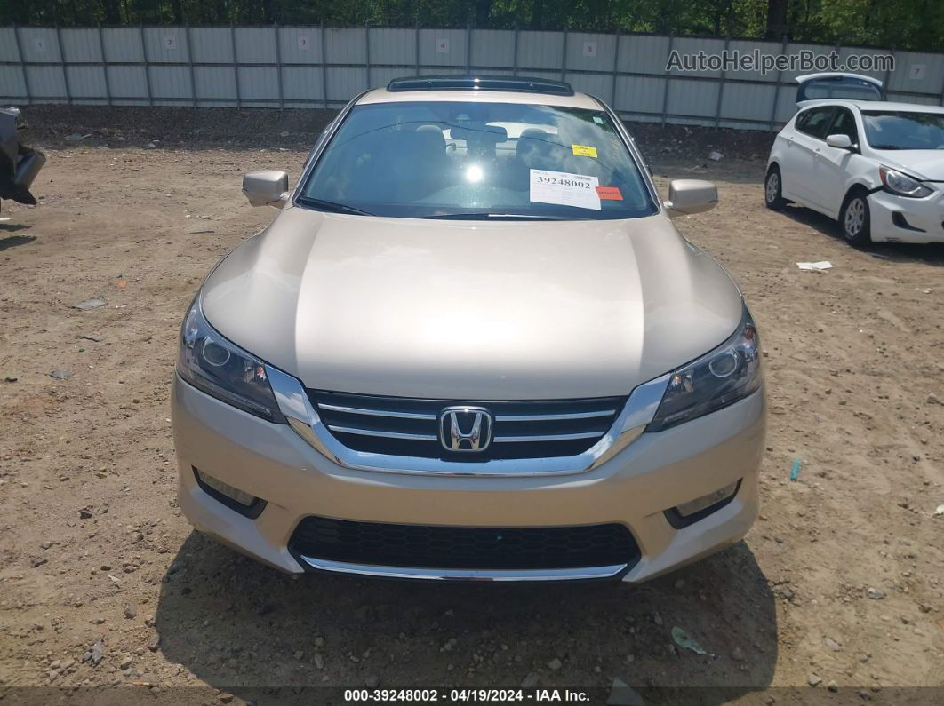 2014 Honda Accord Ex-l Beige vin: 1HGCR2F82EA040496