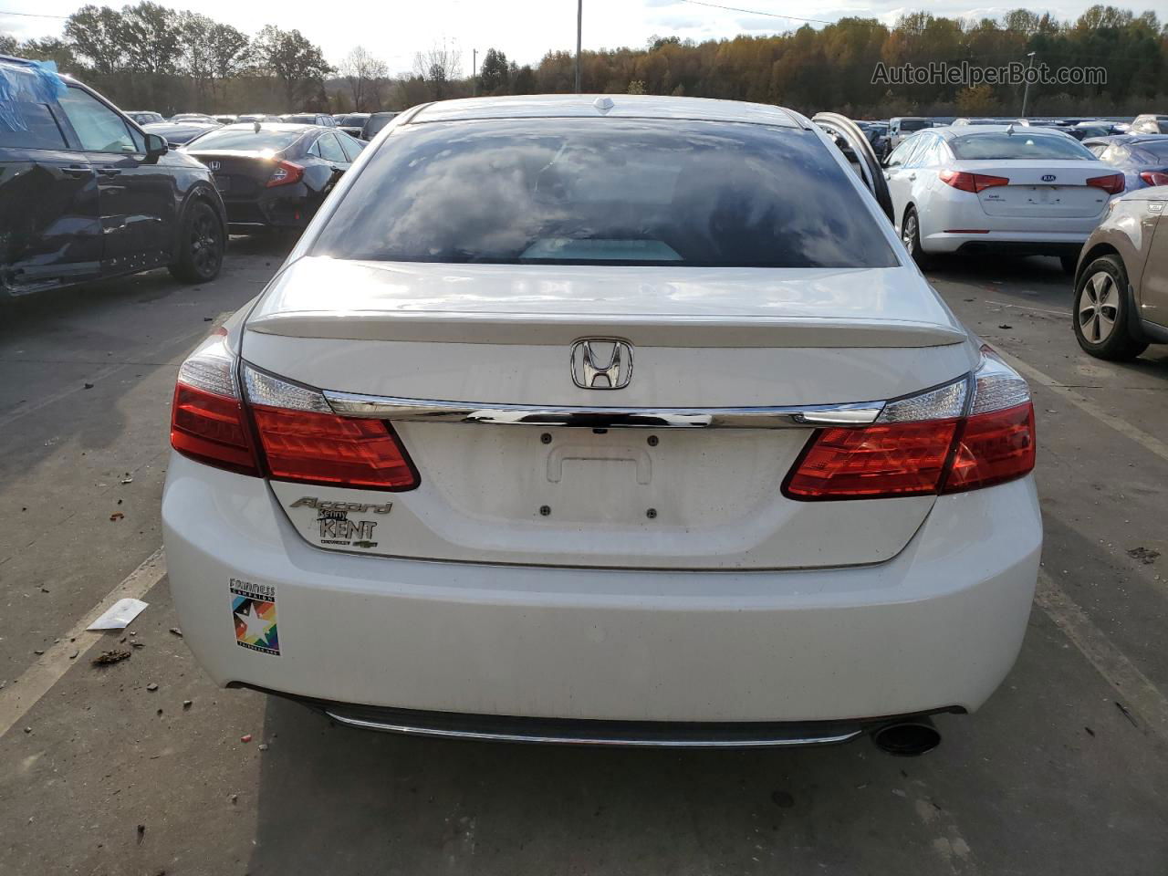 2014 Honda Accord Exl White vin: 1HGCR2F82EA148729