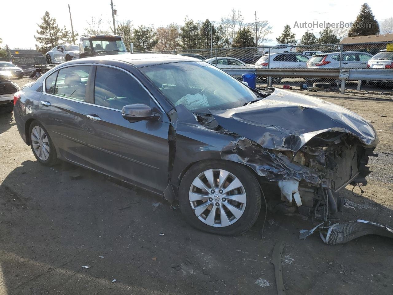 2014 Honda Accord Exl Gray vin: 1HGCR2F82EA153459