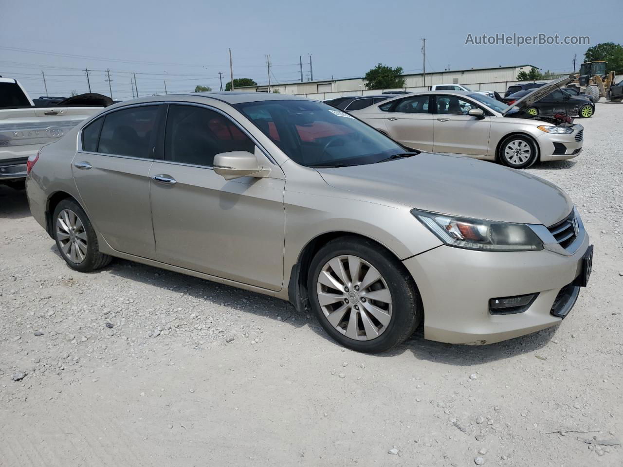 2014 Honda Accord Exl Желто-коричневый vin: 1HGCR2F82EA293690