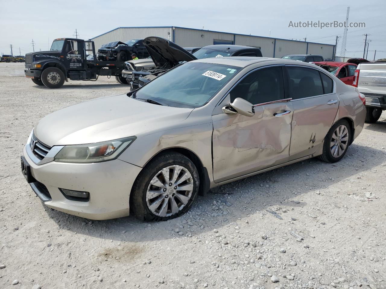 2014 Honda Accord Exl Tan vin: 1HGCR2F82EA293690