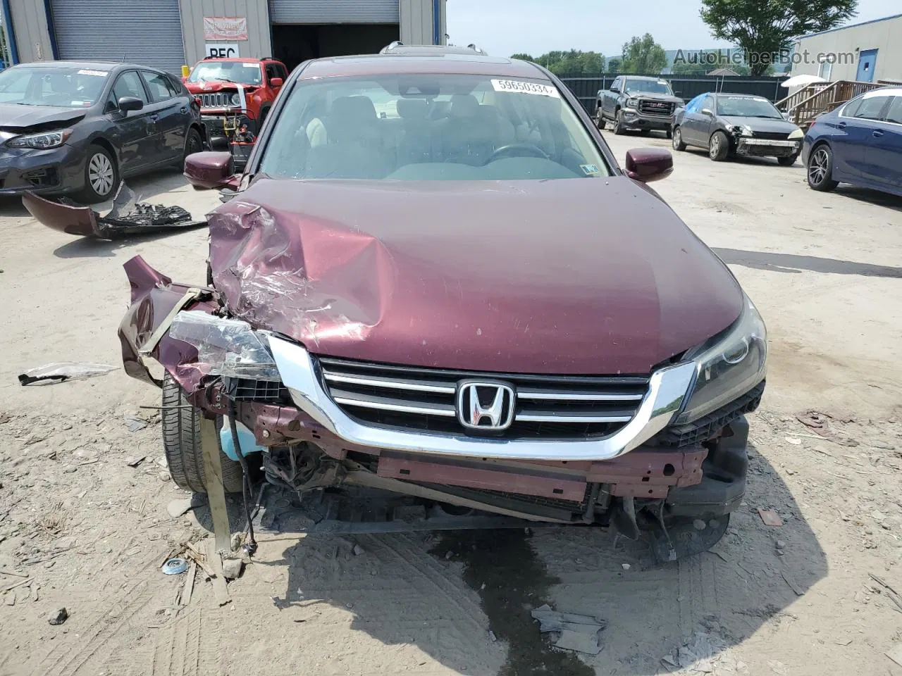 2014 Honda Accord Exl Maroon vin: 1HGCR2F82EA308799