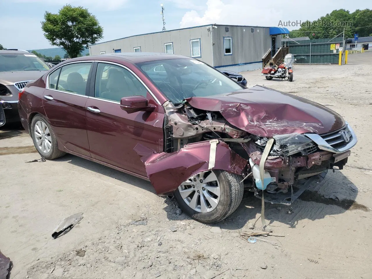 2014 Honda Accord Exl Темно-бордовый vin: 1HGCR2F82EA308799