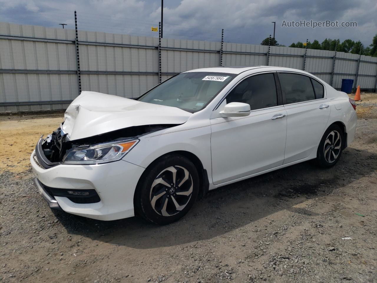 2016 Honda Accord Exl White vin: 1HGCR2F82GA131013