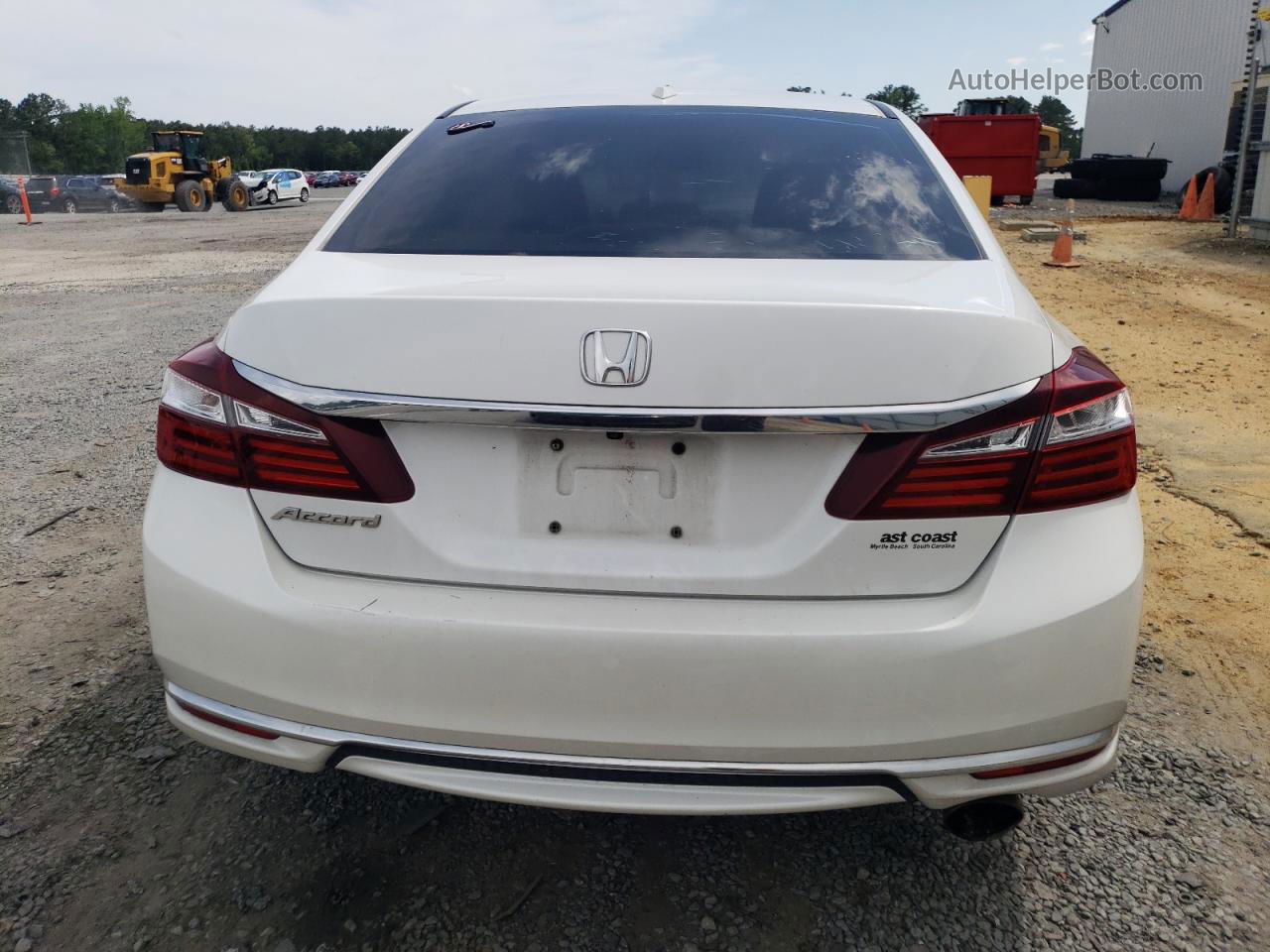 2016 Honda Accord Exl White vin: 1HGCR2F82GA131013