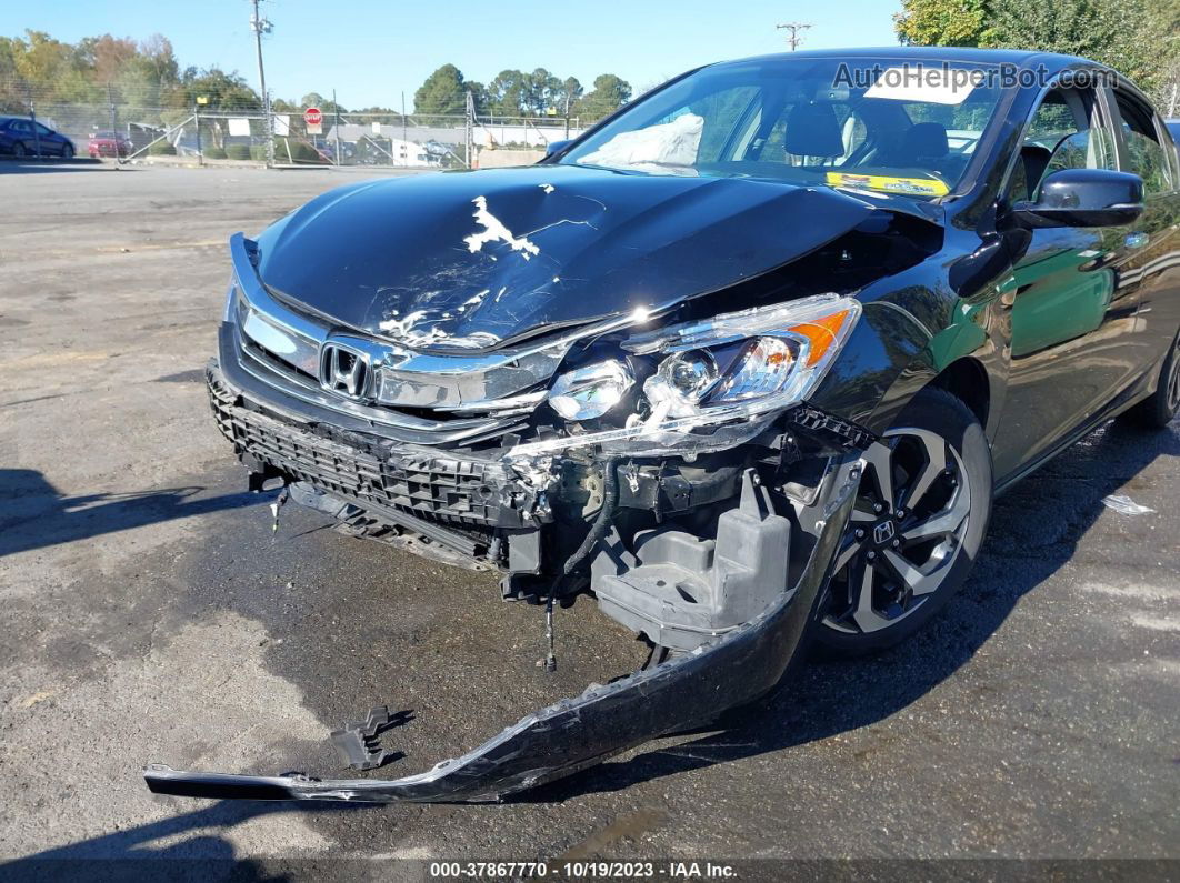 2017 Honda Accord Ex-l Black vin: 1HGCR2F82HA034198