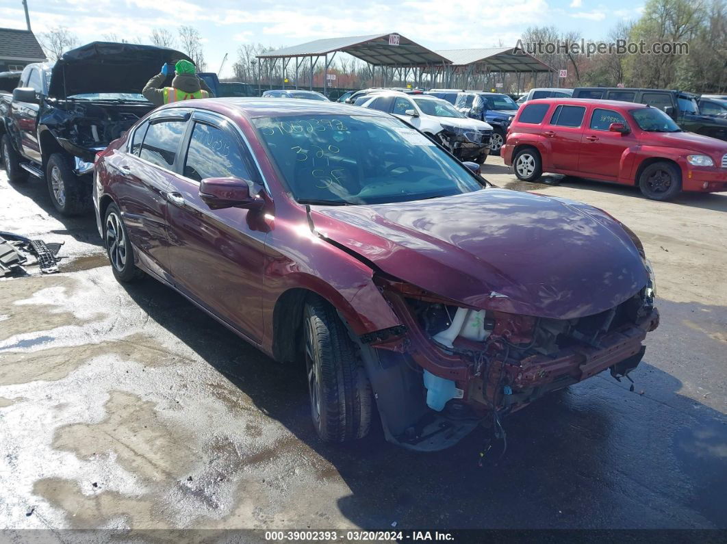 2017 Honda Accord Ex-l Burgundy vin: 1HGCR2F82HA105612