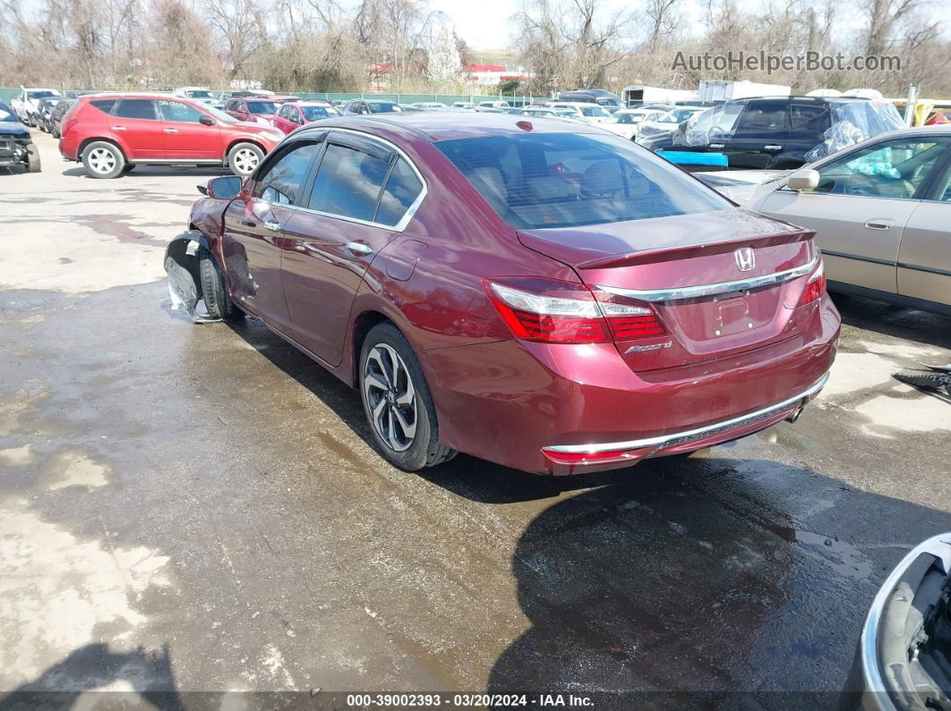 2017 Honda Accord Ex-l Burgundy vin: 1HGCR2F82HA105612