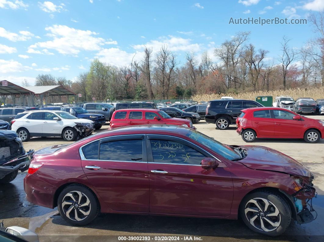 2017 Honda Accord Ex-l Burgundy vin: 1HGCR2F82HA105612