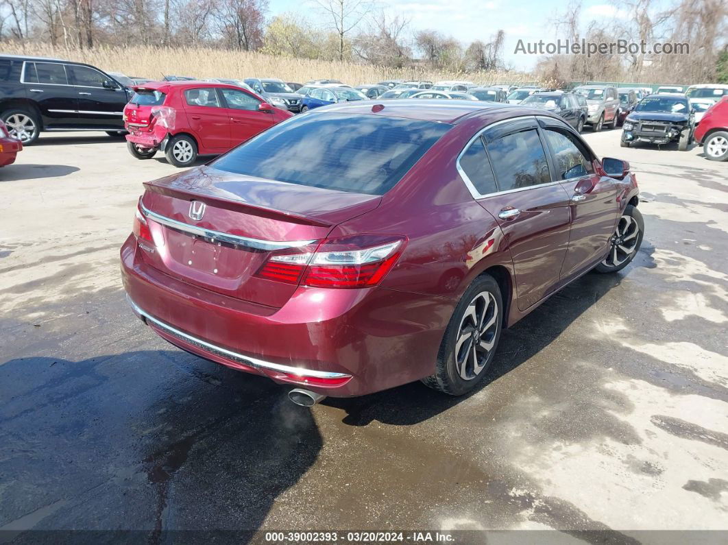 2017 Honda Accord Ex-l Burgundy vin: 1HGCR2F82HA105612