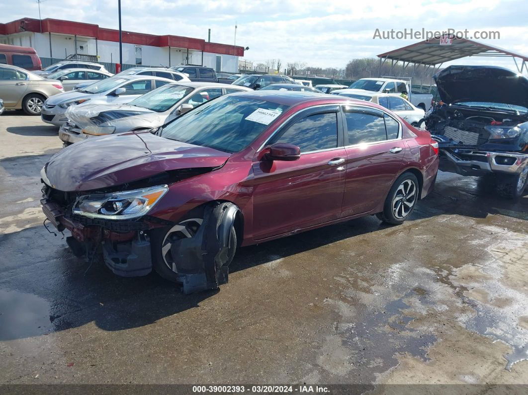 2017 Honda Accord Ex-l Burgundy vin: 1HGCR2F82HA105612