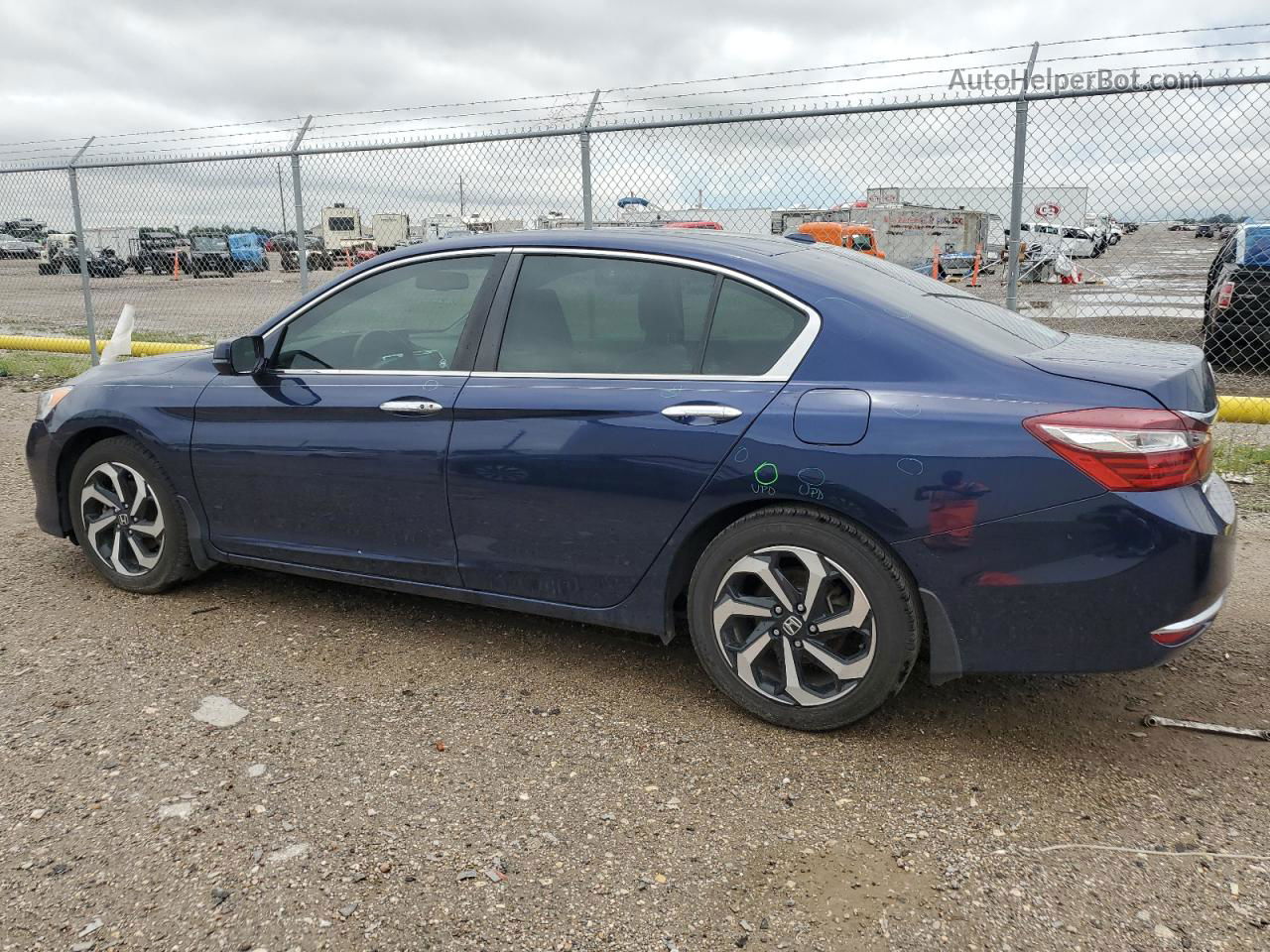 2017 Honda Accord Exl Blue vin: 1HGCR2F82HA155118