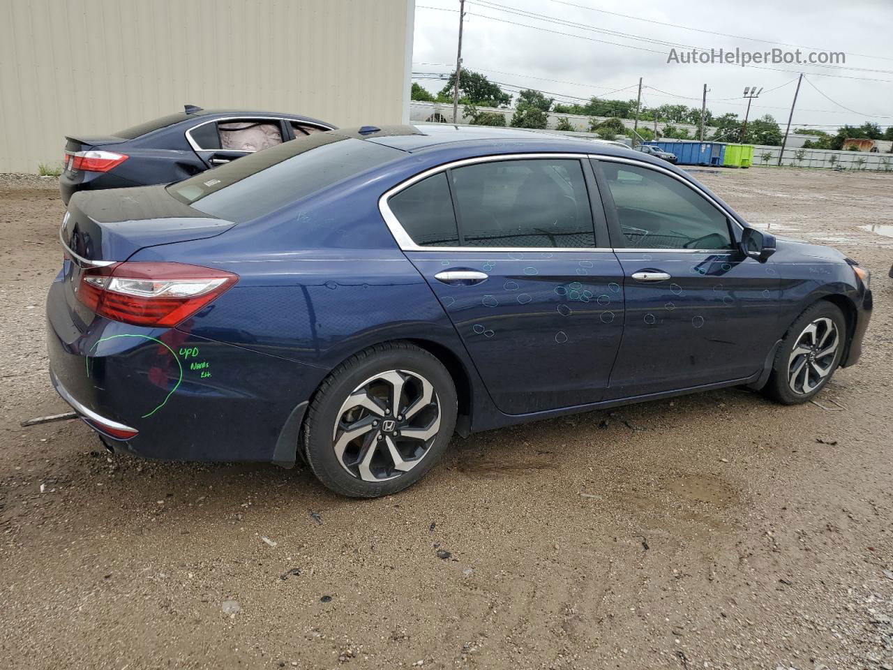 2017 Honda Accord Exl Blue vin: 1HGCR2F82HA155118