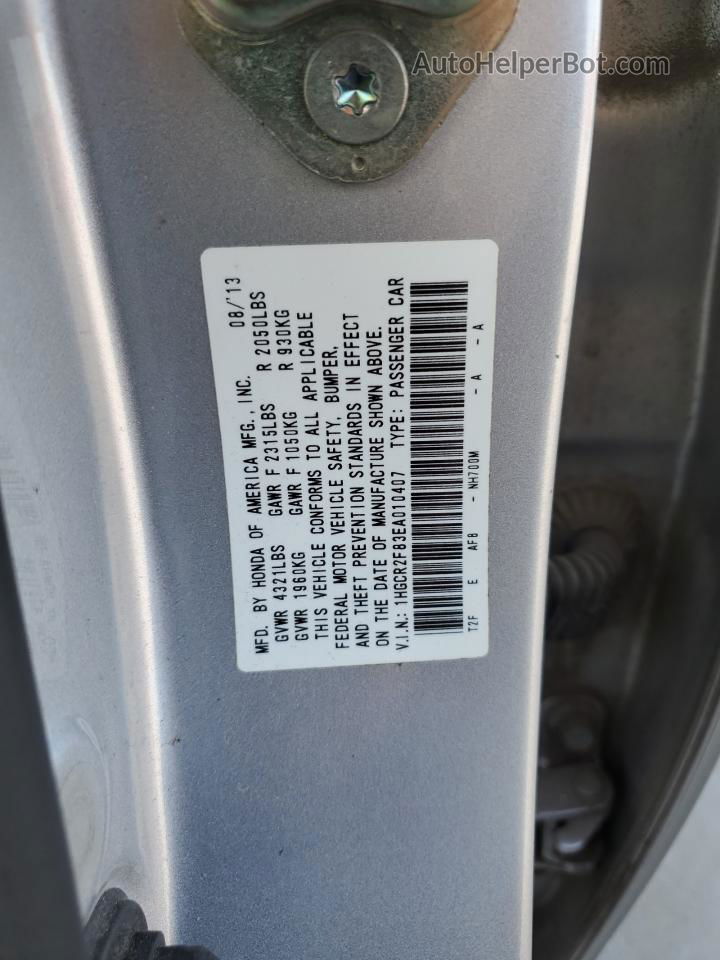 2014 Honda Accord Exl Silver vin: 1HGCR2F83EA010407