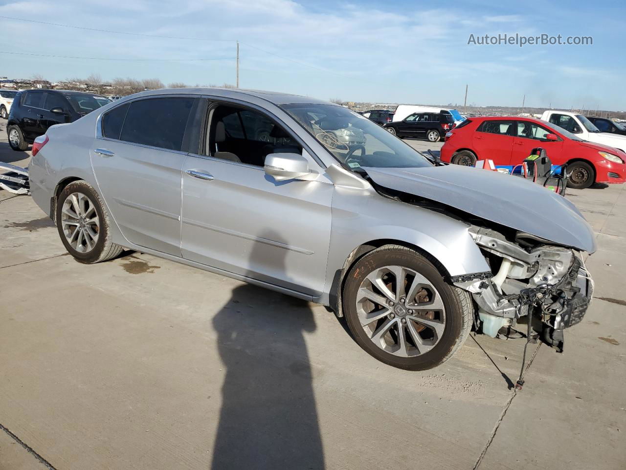 2014 Honda Accord Exl Silver vin: 1HGCR2F83EA010407