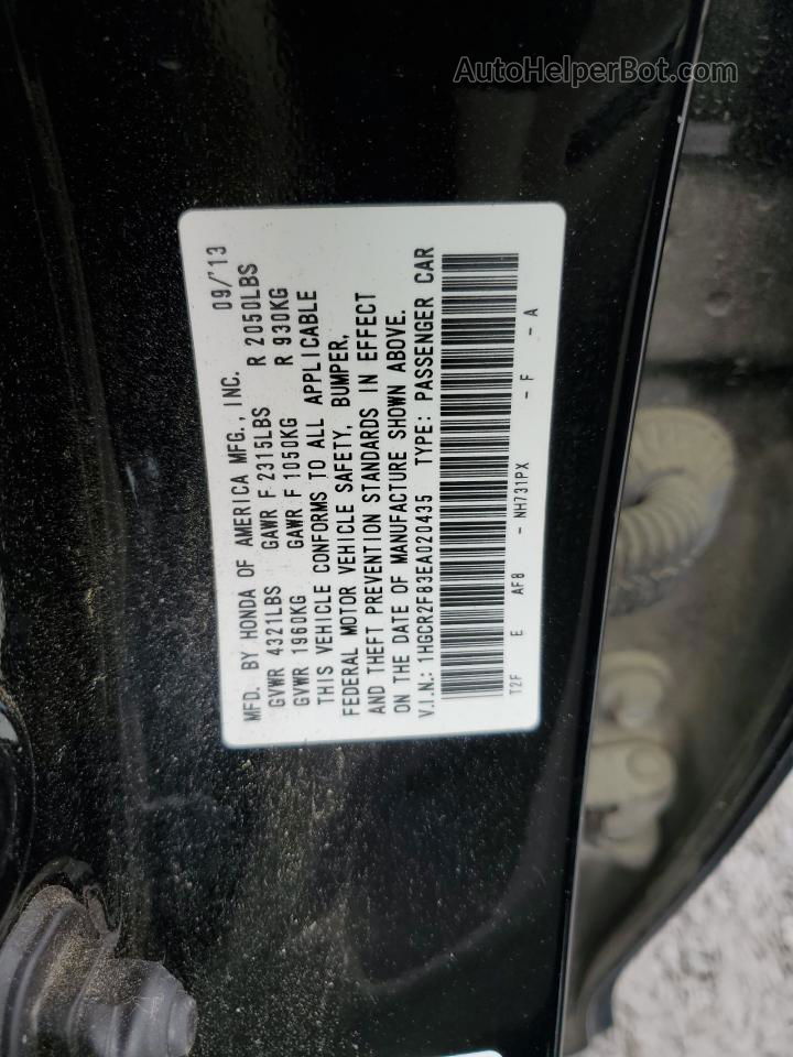 2014 Honda Accord Exl Черный vin: 1HGCR2F83EA020435