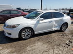 2014 Honda Accord Exl White vin: 1HGCR2F83EA048607