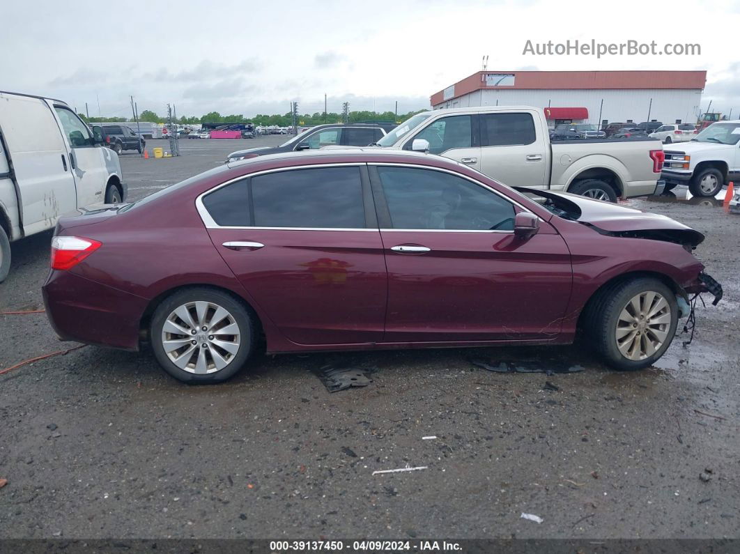 2014 Honda Accord Ex-l Burgundy vin: 1HGCR2F83EA122060