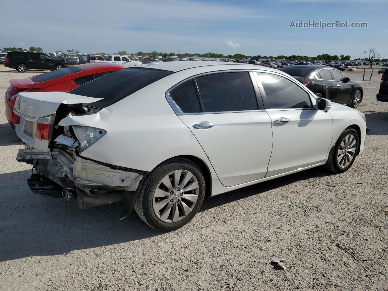 2015 Honda Accord Exl White vin: 1HGCR2F83FA104420