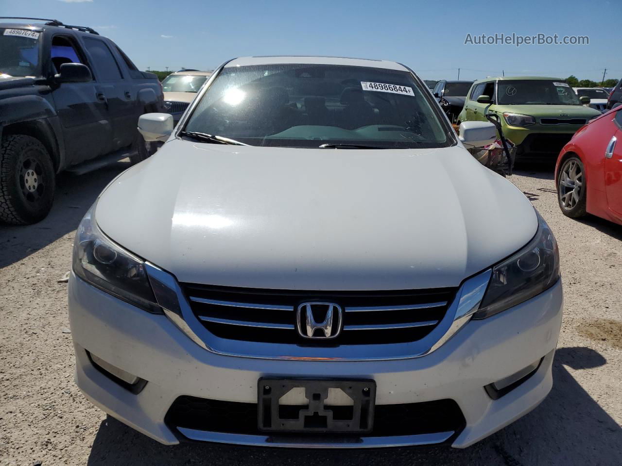 2015 Honda Accord Exl White vin: 1HGCR2F83FA104420