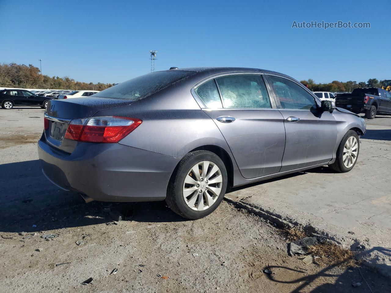 2015 Honda Accord Exl Серый vin: 1HGCR2F83FA254186