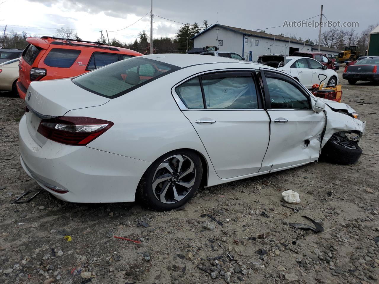 2017 Honda Accord Exl White vin: 1HGCR2F83HA271119